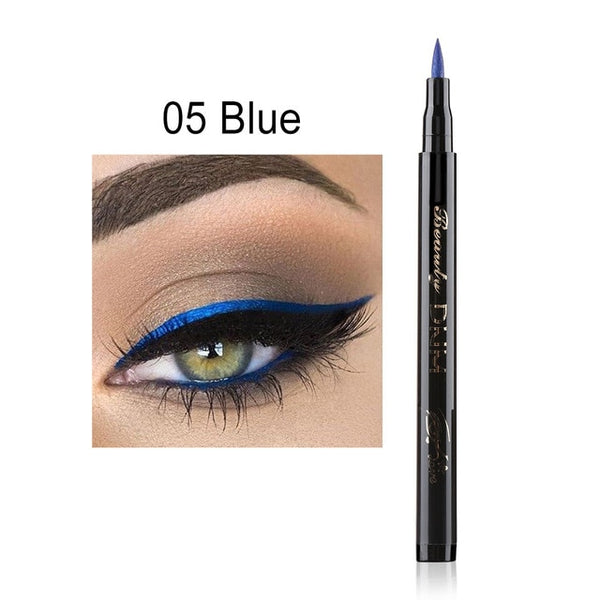Colorful Seal Stamp Liquid Eyeliner Pen Waterproof Fast Dry Black Eye Liner Pencil With Eyeliner Cosmetic Double-ended Eyeliner