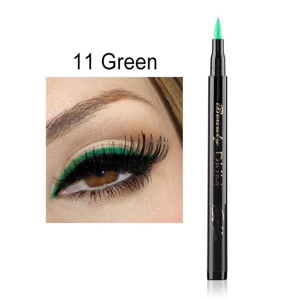 Colorful Seal Stamp Liquid Eyeliner Pen Waterproof Fast Dry Black Eye Liner Pencil With Eyeliner Cosmetic Double-ended Eyeliner
