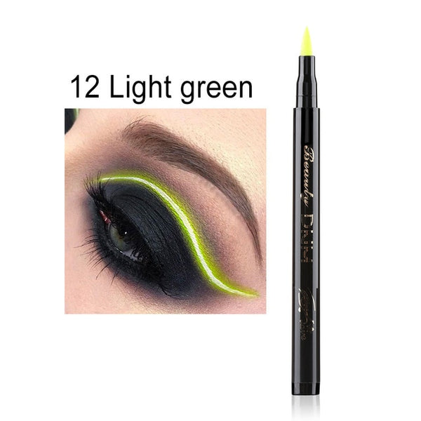 Colorful Seal Stamp Liquid Eyeliner Pen Waterproof Fast Dry Black Eye Liner Pencil With Eyeliner Cosmetic Double-ended Eyeliner