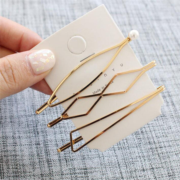 3pcs/set Pearl Metal Hair Clip Bobby Pin Barrette Hairpin Hair Accessories Beauty Styling Tools Hairpins Hairclip Women