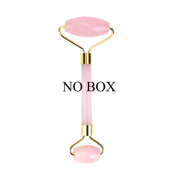 Portable Rose Quartz Facial Massage Crystal Stone Face Lift Jade Massager Roller Set Skin Care Wrinkle Removal Tool for Women