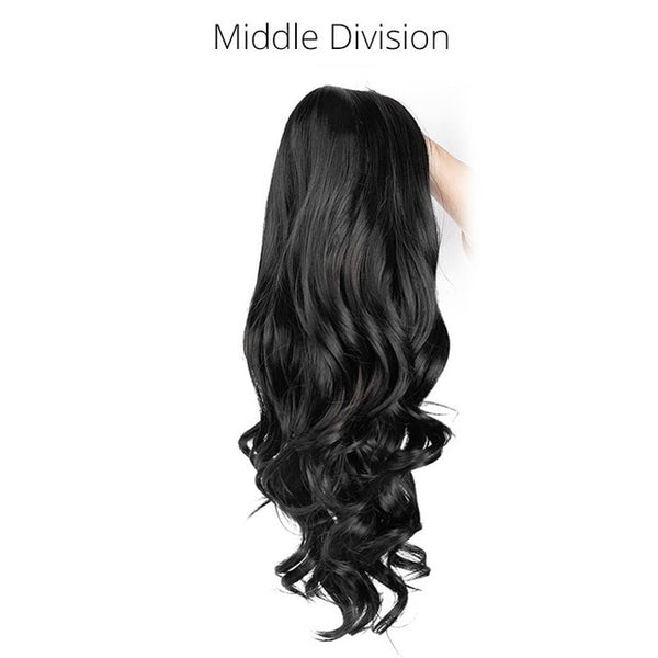 AISI BEAUTY Long Ombre Brown Wavy Wig Blonde Cosplay Synthetic Wigs For Women Glueless Hair Heat Resistant Black Gray Wigs