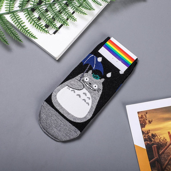 Anime My neighbor totoro socks No face cat funny fashion cute cartoon women sock spring autumn comfort happy korean cotton socks