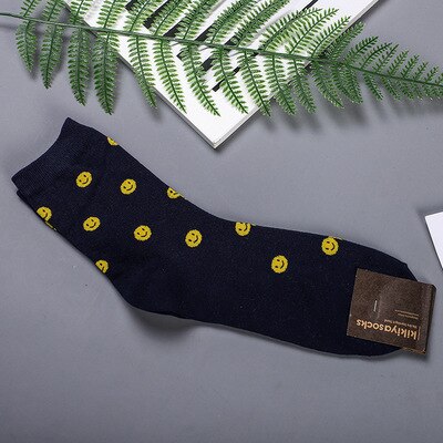 Korean Fruit Strawberry Peach Blueberry Lemon Women Crew Socks Warm Funny Cute Kawaii Streetwear Fashion Cotton Sock Skarpetki