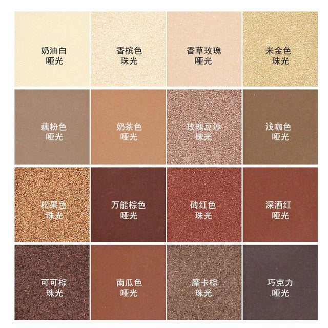 16 Color Eyeshadow Marble Dish Eye Makeup Waterproof Mineral Powder Shimmer Eye Shadow Make up Palette Cosmetics For Women