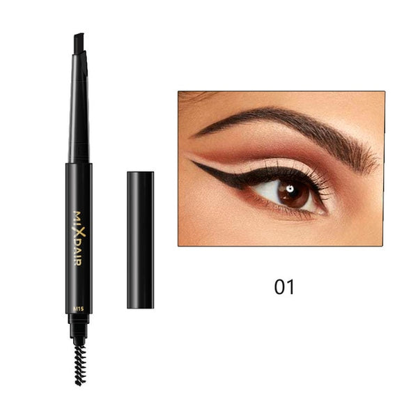 MIXDAIR Eyebrow Enhancer With Stencil Eyes Make Up Tools Cosmetics Natural Long Lasting Paint Waterproof Black Eyebrow Pencil