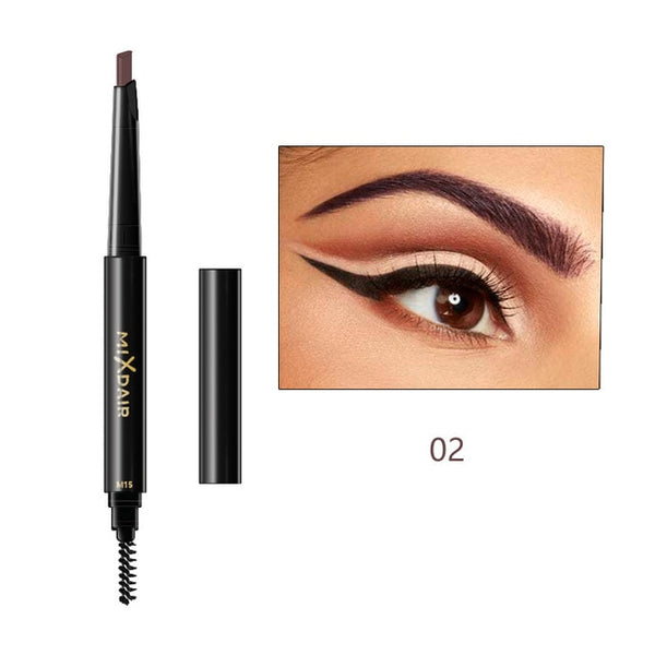 MIXDAIR Eyebrow Enhancer With Stencil Eyes Make Up Tools Cosmetics Natural Long Lasting Paint Waterproof Black Eyebrow Pencil