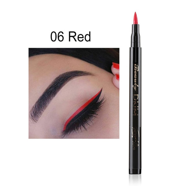 Colorful Seal Stamp Liquid Eyeliner Pen Waterproof Fast Dry Black Eye Liner Pencil With Eyeliner Cosmetic Double-ended Eyeliner