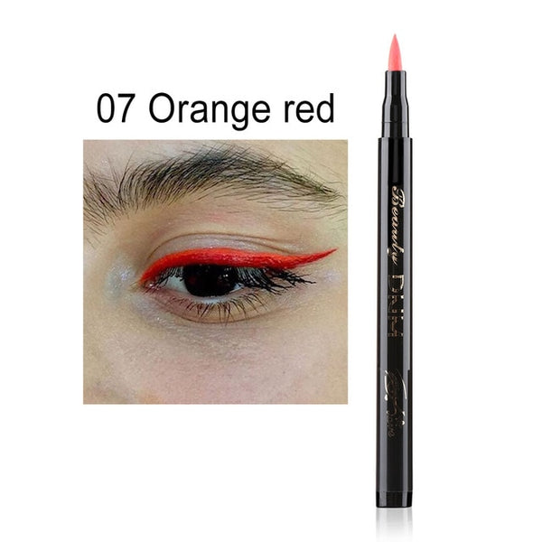 Colorful Seal Stamp Liquid Eyeliner Pen Waterproof Fast Dry Black Eye Liner Pencil With Eyeliner Cosmetic Double-ended Eyeliner