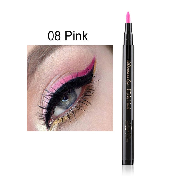 Colorful Seal Stamp Liquid Eyeliner Pen Waterproof Fast Dry Black Eye Liner Pencil With Eyeliner Cosmetic Double-ended Eyeliner