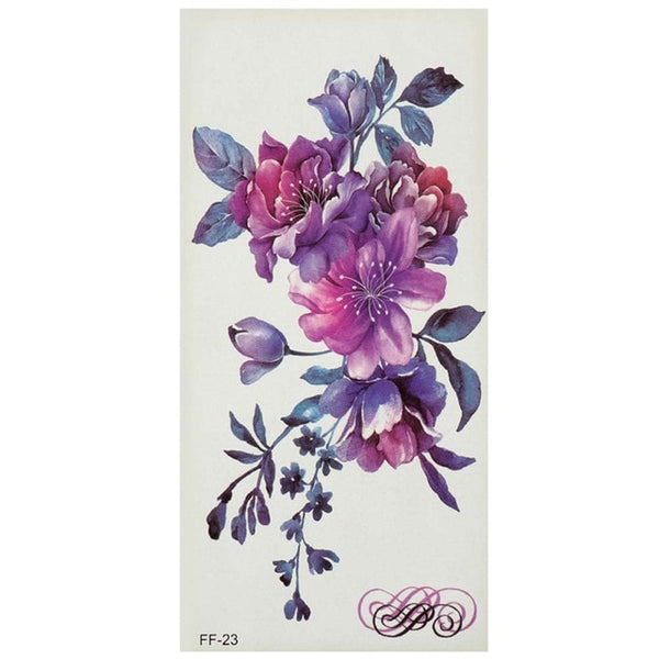1PC New Fashion Removable Women Lady 3D Flowers Waterproof Temporary Tattoo Stickers Beauty Body Art Easy Wear And Easy Clean