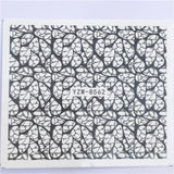 YZWLE 32 Styels Beauty DIY Black Lace Flower Sticker Nail Art Decals for Women Tips Water Transfer Accessory