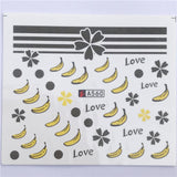 YZWLE 32 Styels Beauty DIY Black Lace Flower Sticker Nail Art Decals for Women Tips Water Transfer Accessory