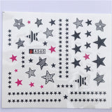 YZWLE 32 Styels Beauty DIY Black Lace Flower Sticker Nail Art Decals for Women Tips Water Transfer Accessory