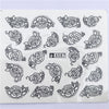 YZWLE 32 Styels Beauty DIY Black Lace Flower Sticker Nail Art Decals for Women Tips Water Transfer Accessory