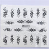 YZWLE 32 Styels Beauty DIY Black Lace Flower Sticker Nail Art Decals for Women Tips Water Transfer Accessory