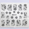 YZWLE 32 Styels Beauty DIY Black Lace Flower Sticker Nail Art Decals for Women Tips Water Transfer Accessory