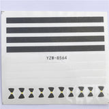 YZWLE 32 Styels Beauty DIY Black Lace Flower Sticker Nail Art Decals for Women Tips Water Transfer Accessory