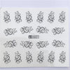 YZWLE 32 Styels Beauty DIY Black Lace Flower Sticker Nail Art Decals for Women Tips Water Transfer Accessory