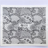 YZWLE 32 Styels Beauty DIY Black Lace Flower Sticker Nail Art Decals for Women Tips Water Transfer Accessory