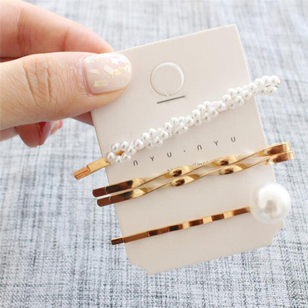 3pcs/set Pearl Metal Hair Clip Bobby Pin Barrette Hairpin Hair Accessories Beauty Styling Tools Hairpins Hairclip Women