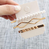 3pcs/set Pearl Metal Hair Clip Bobby Pin Barrette Hairpin Hair Accessories Beauty Styling Tools Hairpins Hairclip Women