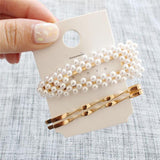 3pcs/set Pearl Metal Hair Clip Bobby Pin Barrette Hairpin Hair Accessories Beauty Styling Tools Hairpins Hairclip Women