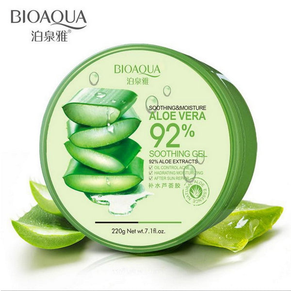 BIOAQUA Face Care Set Aloe Vera Gel Cream Natural Aloe Vera Moisturizing Mask Essence Toner Women Skin Care Face