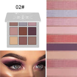 9 Colors Glitter Eyeshadow Palette Matte Eyes Makeup Pallete Eye Shadow Palette Shimmer Diamond Powder Pigment Cosmetics
