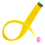 AISI BEAUTY Single Clip In One Piece Hair Extensions Rainbow Colors Synthetic Long Straight Ombre Pink Grey Hairpieces for Women