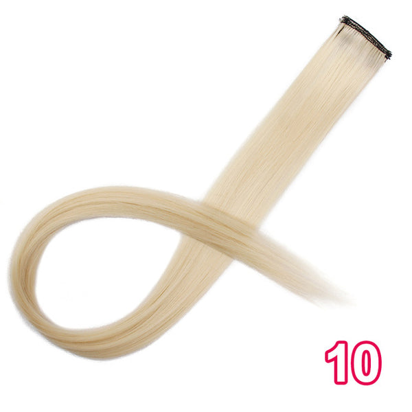 AISI BEAUTY Single Clip In One Piece Hair Extensions Rainbow Colors Synthetic Long Straight Ombre Pink Grey Hairpieces for Women