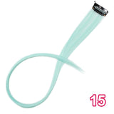 AISI BEAUTY Single Clip In One Piece Hair Extensions Rainbow Colors Synthetic Long Straight Ombre Pink Grey Hairpieces for Women