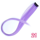 AISI BEAUTY Single Clip In One Piece Hair Extensions Rainbow Colors Synthetic Long Straight Ombre Pink Grey Hairpieces for Women