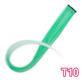 AISI BEAUTY Single Clip In One Piece Hair Extensions Rainbow Colors Synthetic Long Straight Ombre Pink Grey Hairpieces for Women