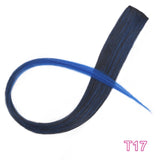 AISI BEAUTY Single Clip In One Piece Hair Extensions Rainbow Colors Synthetic Long Straight Ombre Pink Grey Hairpieces for Women