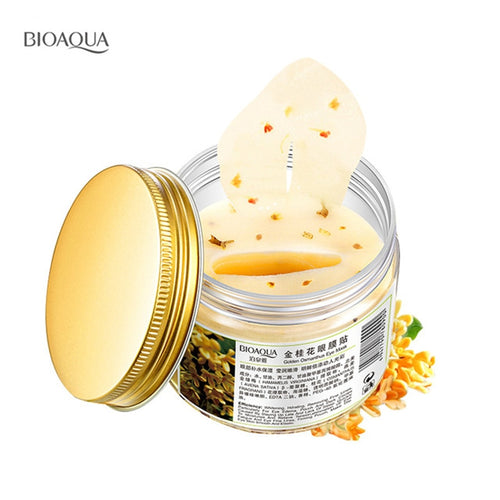BIOAQUA Gold Osmanthus eye mask eye patch  women Collagen gel Dark Circles Acne face mask Patches For Eye Skin Care Free