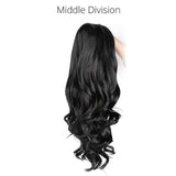 AISI BEAUTY Long Ombre Brown Wavy Wig Blonde Cosplay Synthetic Wigs For Women Glueless Hair Heat Resistant Black Gray Wigs