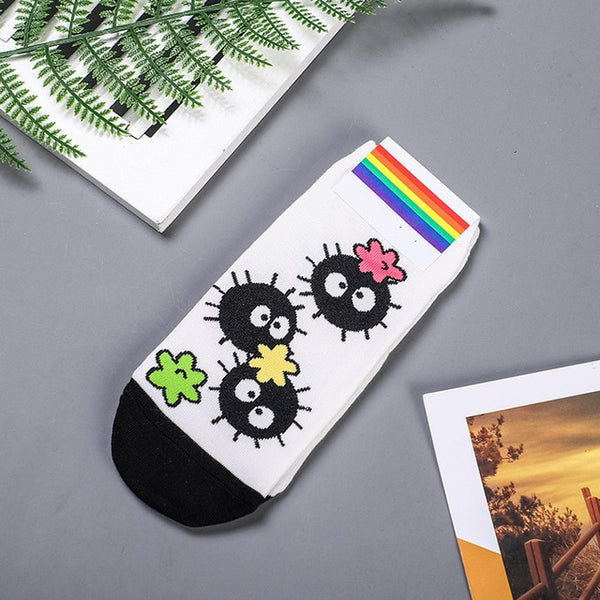 Anime My neighbor totoro socks No face cat funny fashion cute cartoon women sock spring autumn comfort happy korean cotton socks