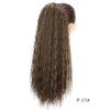 Doris Beauty Long Afro Kinky Curly Ponytail Extension 22 Inch Synthetic Drawstring Corn Hair Piece for Women Black Brown