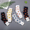 Korean Fruit Strawberry Peach Blueberry Lemon Women Crew Socks Warm Funny Cute Kawaii Streetwear Fashion Cotton Sock Skarpetki