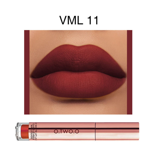 O.TWO.O Matte Lipstick Liquid Waterproof Long Lasting Velvet Lip Gloss Makeup Smooth Pigment Lip Tint Red Lips Cosmetics