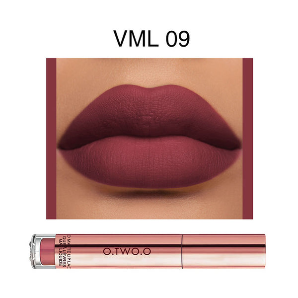 O.TWO.O Matte Lipstick Liquid Waterproof Long Lasting Velvet Lip Gloss Makeup Smooth Pigment Lip Tint Red Lips Cosmetics