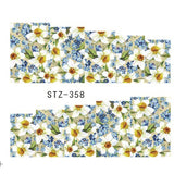 1 Sheet Water Transfer Women Full Cover Sticker Nail Art Decals Nail Art Beauty Purple Rose Decorations Polish Tips TRSTZ369-352