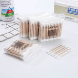 100Pcs/Packs Women Beauty Makeup 100% Cotton Swab Cotton Buds Make Up Double-head Wood Sticks Ears Cleaning Cosmetics Health