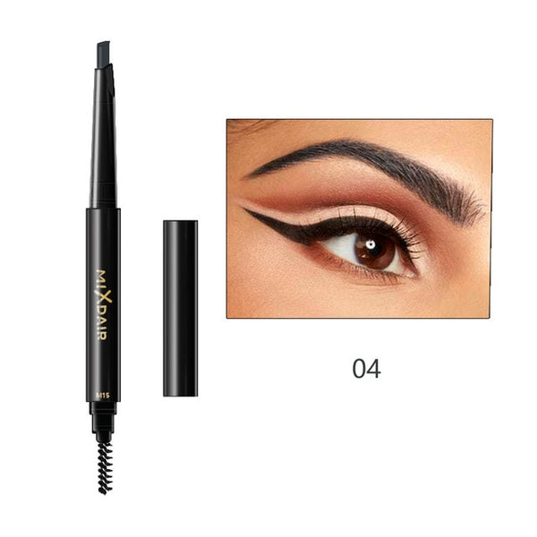 MIXDAIR Eyebrow Enhancer With Stencil Eyes Make Up Tools Cosmetics Natural Long Lasting Paint Waterproof Black Eyebrow Pencil
