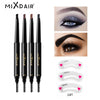 MIXDAIR Eyebrow Enhancer With Stencil Eyes Make Up Tools Cosmetics Natural Long Lasting Paint Waterproof Black Eyebrow Pencil
