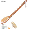 TREESMILE Exfoliating Wooden Body Massage Shower Brush Natural Bristle Bath Brush SPA Woman Man Skin Care Dry Body Brush D40