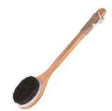 TREESMILE Exfoliating Wooden Body Massage Shower Brush Natural Bristle Bath Brush SPA Woman Man Skin Care Dry Body Brush D40