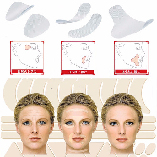 Women Facial Line Wrinkle Sagging Skin Lift Up Tape Frown Smile Lines V-Shape Face Fast Lift Up Makeup Face Wrinkle Remove Tools